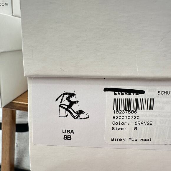 SCHUTZ Evereve New in Box Binky Mid Strappy Heel Sandal in Orange // 8 - Picture 10 of 11